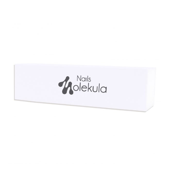 Баф для нігтів Nails Molekula Professional 4-сторонній, 120/120, білий (M34)